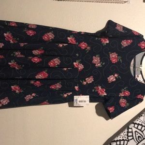 Amelia dress roses navy